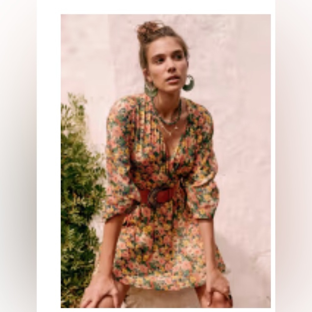 NWT SEZANE PAT cinch-waist dress